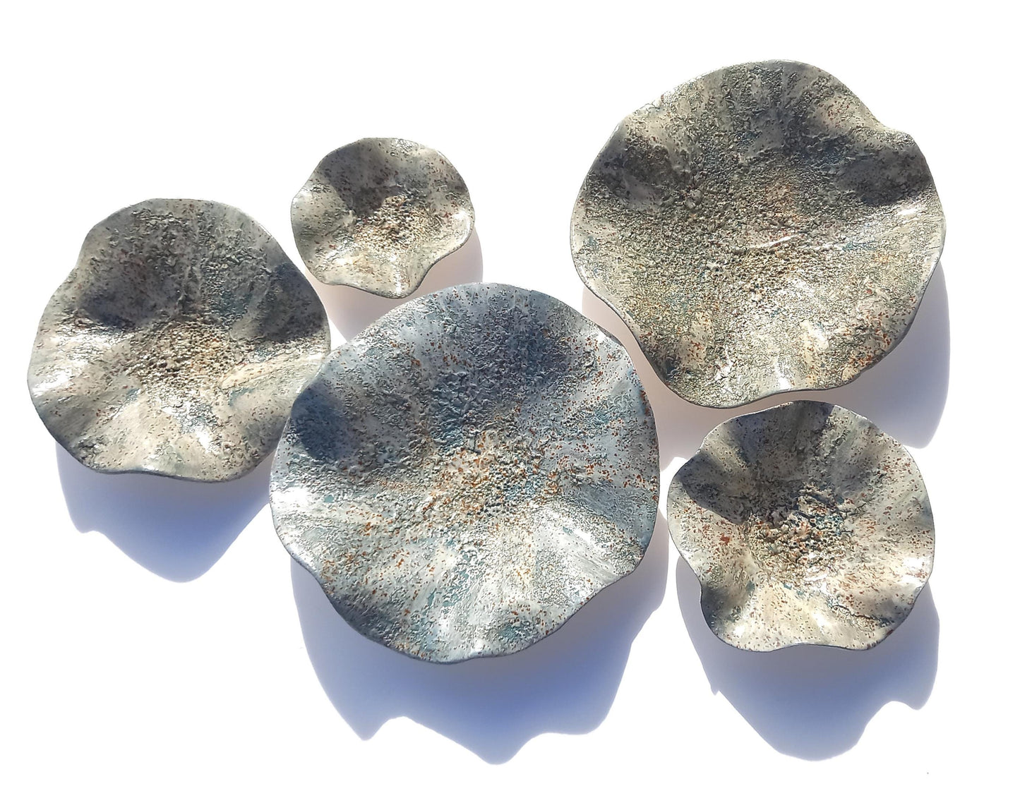 Sage Green Ceramic Wall Art - Modern Flower Sculpture - Made to Order