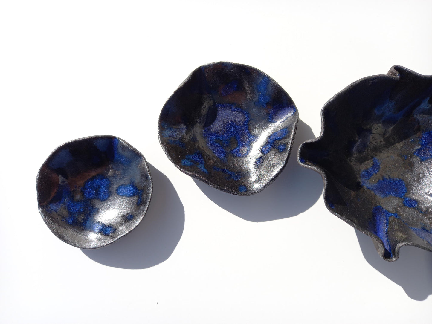 Night Blue Porcelain Tulip Wall Art Sculpture Set - Made to Order