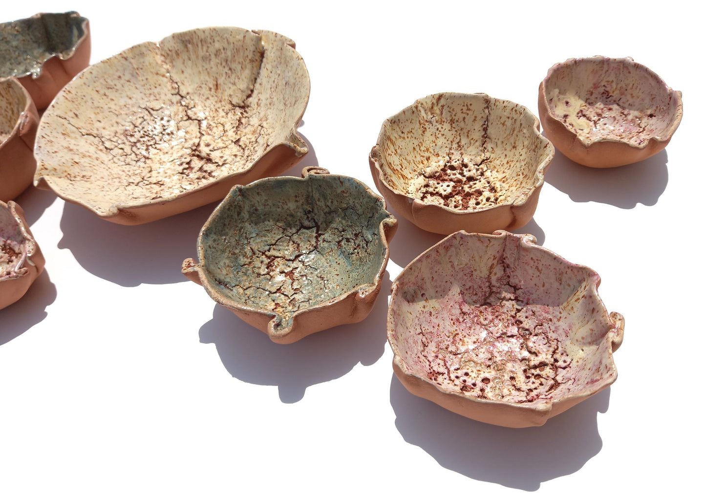 Handmade Terracotta Tulip Wall Sculpture: Earthy Ceramic Tiles Set, Made to Order