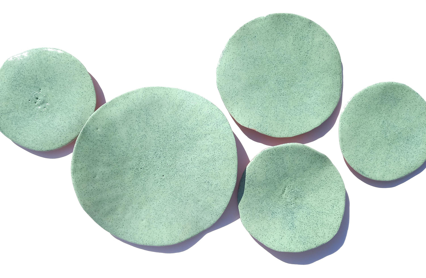 Mint Green Terracotta Wall Art - Ceramic Wall Sculpture - Modern Decorative Tiles - Made to Order