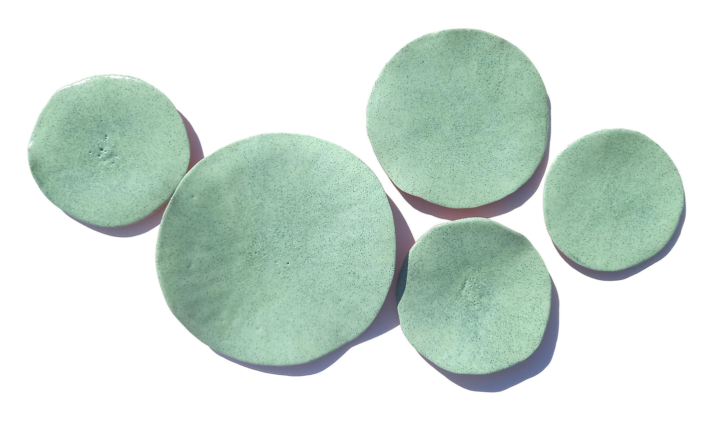 Mint Green Terracotta Wall Art - Ceramic Wall Sculpture - Modern Decorative Tiles - Made to Order