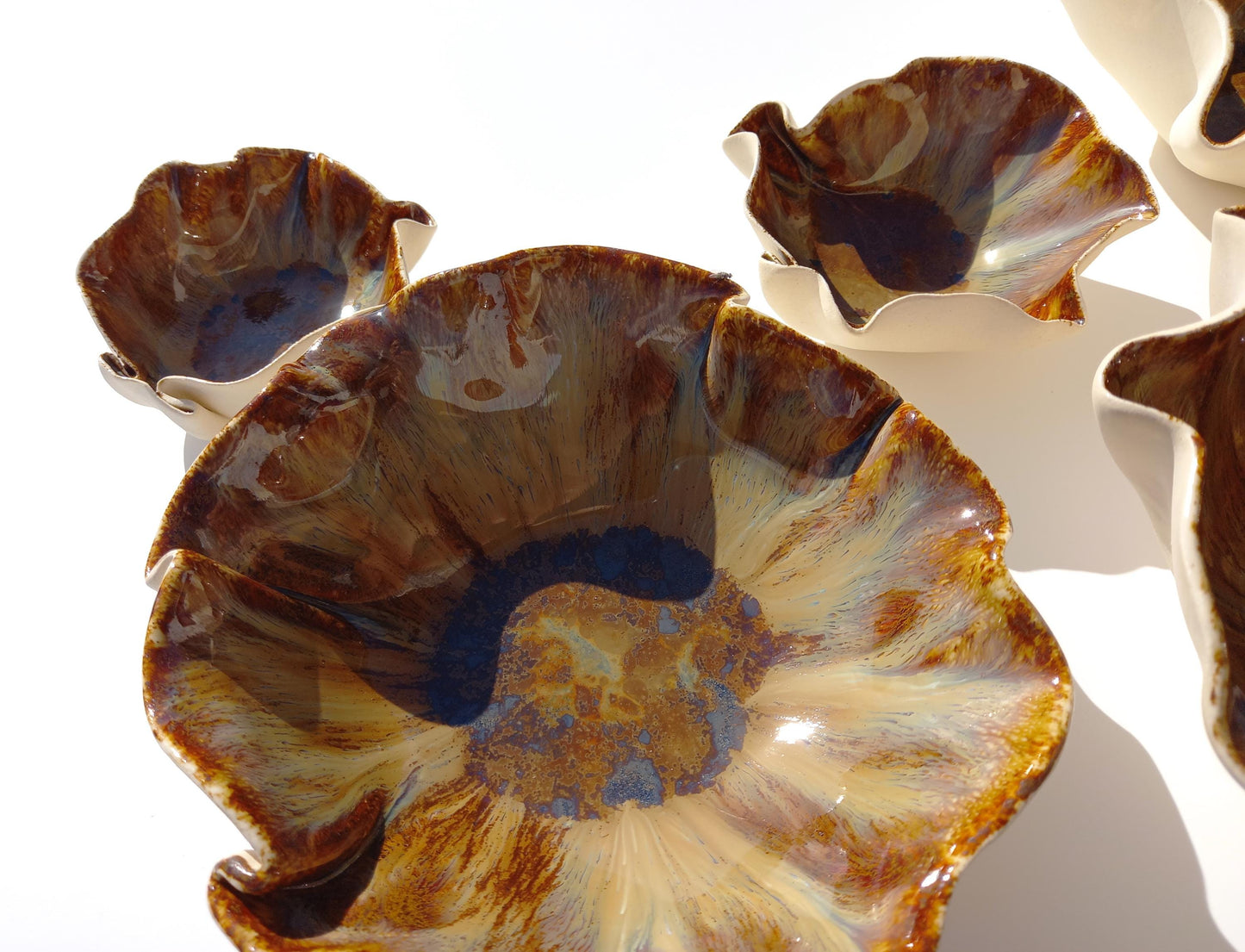 Amber Porcelain Wall Sculptures: Handmade Ceramic Art Installation - MADE TO ORDER