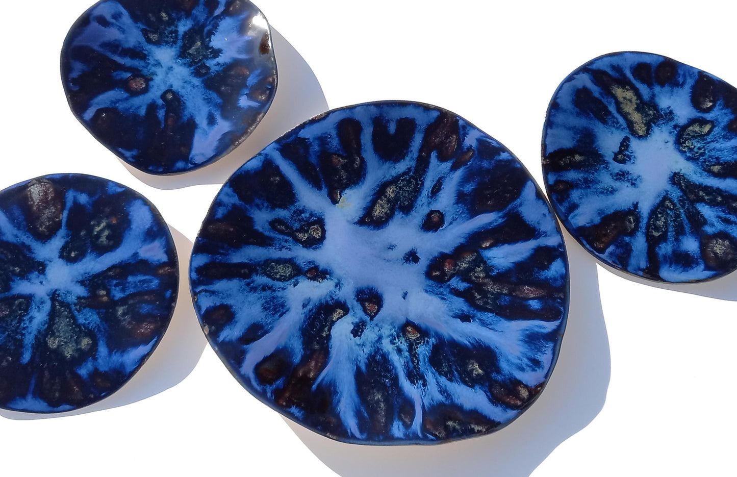 Organic Porcelain Wall Art Tiles - Deep Ocean Blue - Made To Order