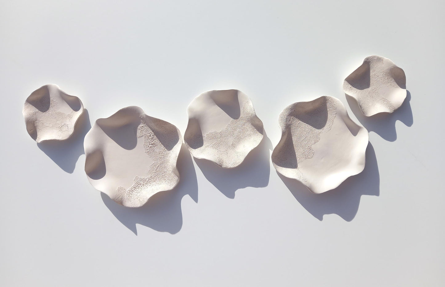 Large White Ceramic Wall Art - Minimalist Sculpture - Modern Floral Decor - Made to Order