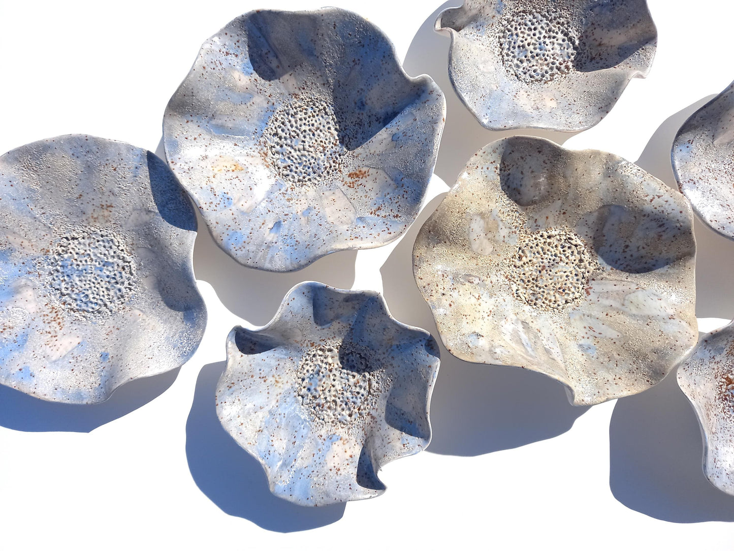 Blue Ceramic Wall Art: Art Installation Sculpture, Made to Order