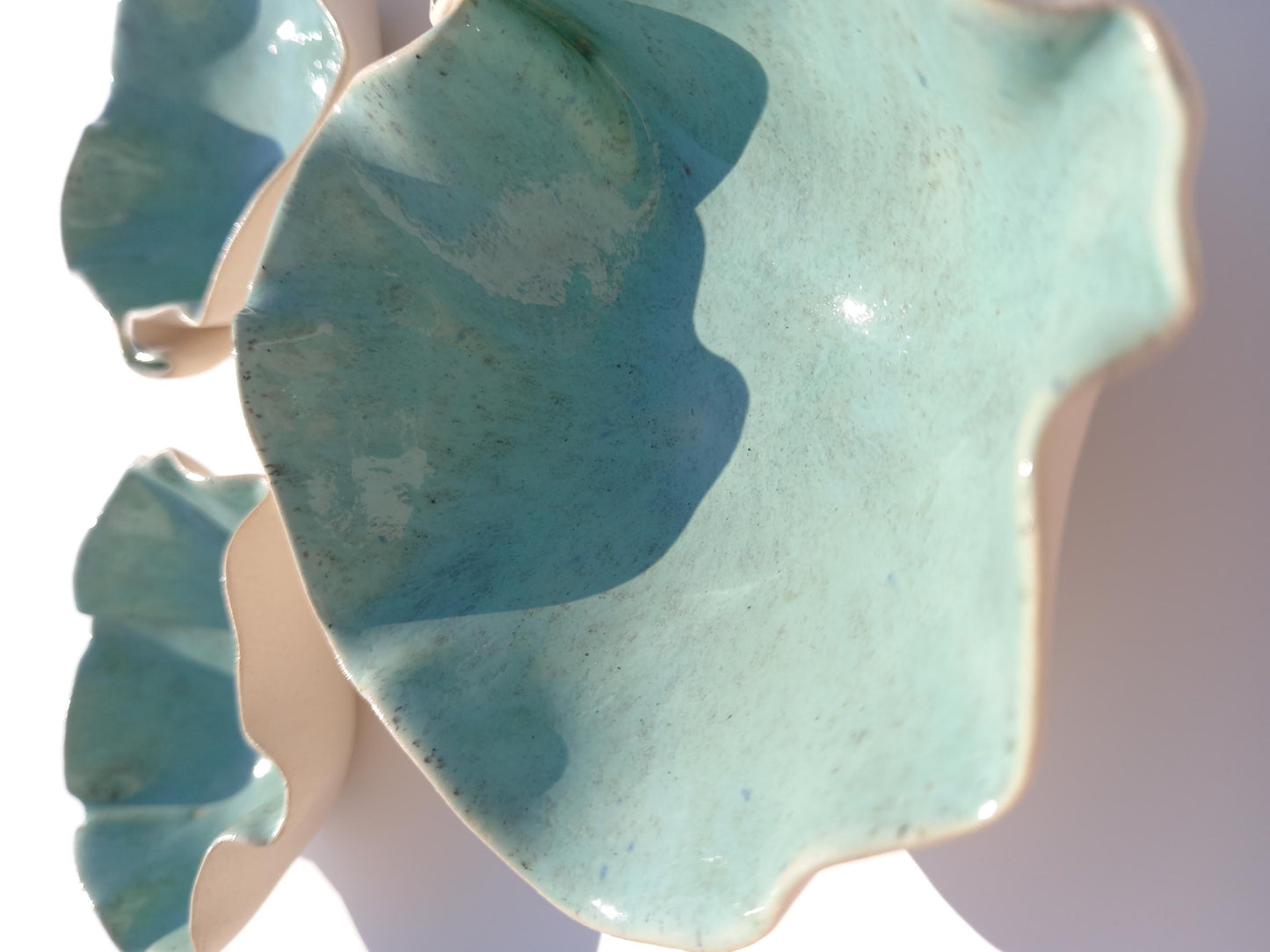 Pastel Green Porcelain Wall Art Sculpture Set - Made to Order