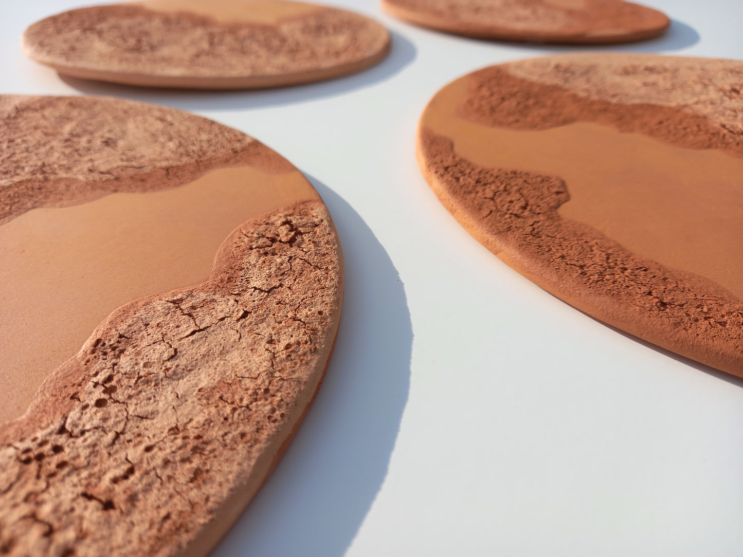 Large Terracotta Wall Tile: Handmade Ceramic Wall Sculpture, Desert Decor (Made to Order)