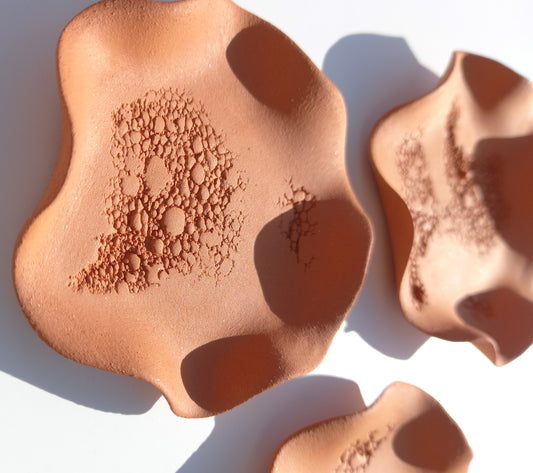 Terracotta Flower Wall Sculpture: Large Ceramic Tile Art (MADE TO ORDER)