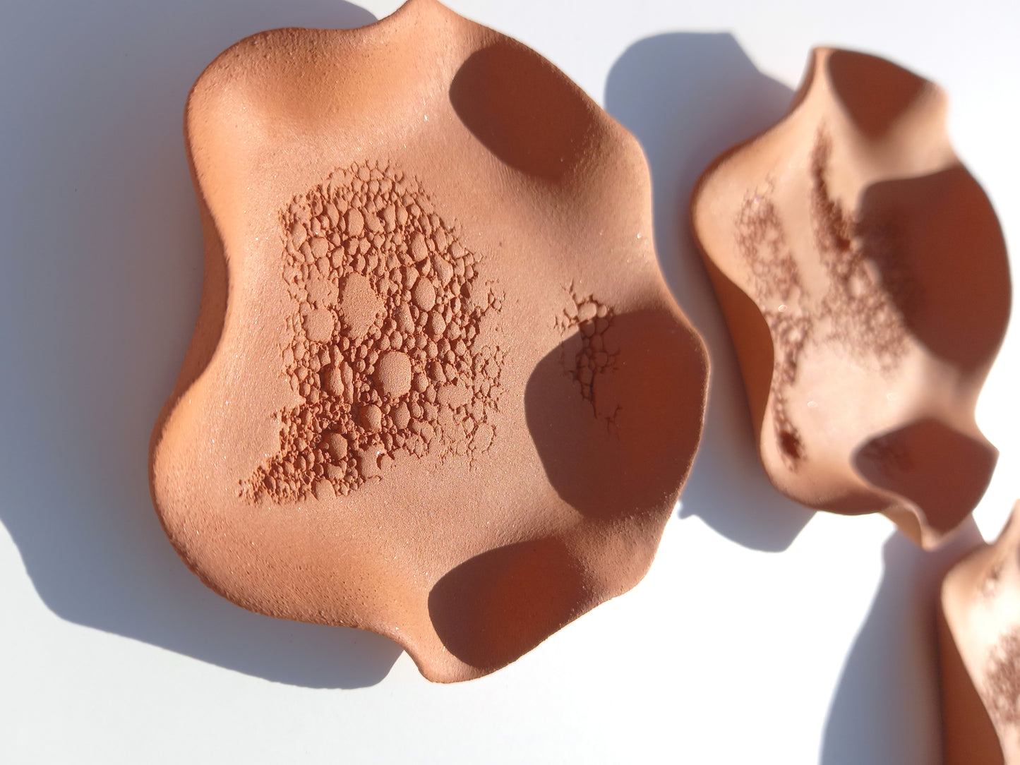 Terracotta Flower Wall Sculpture: Large Ceramic Tile Art (MADE TO ORDER)
