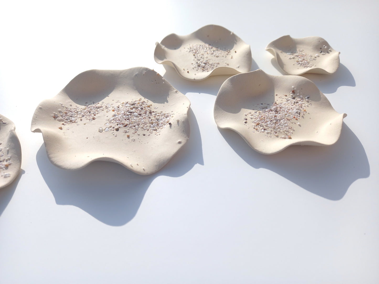 Handmade Cream Porcelain Wall Flower - Ivory Ceramic Art Tiles (Made to Order)