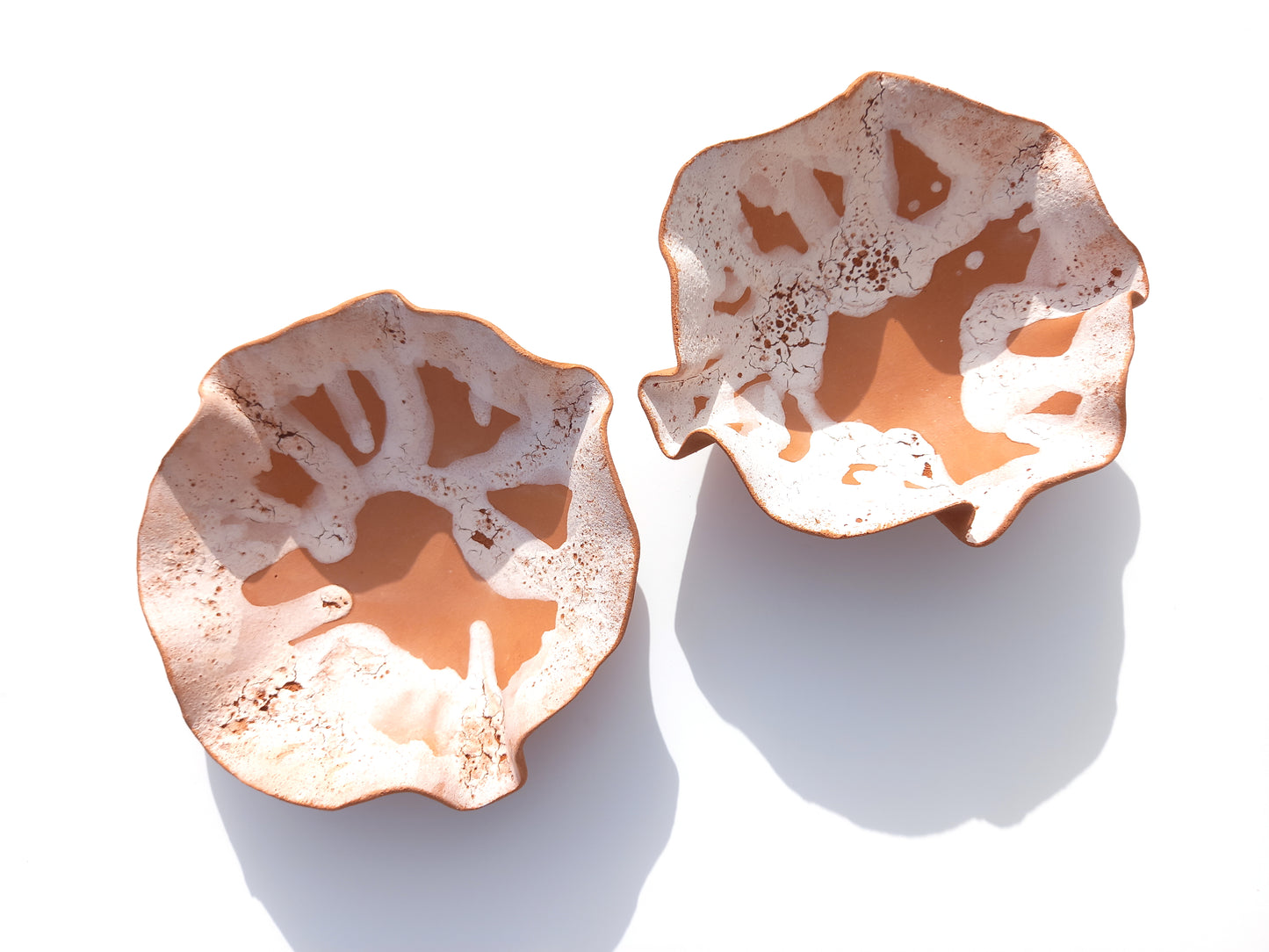 Terracotta & White Tulip Wall Sculpture: Large Ceramic Tile Art, Made to Order