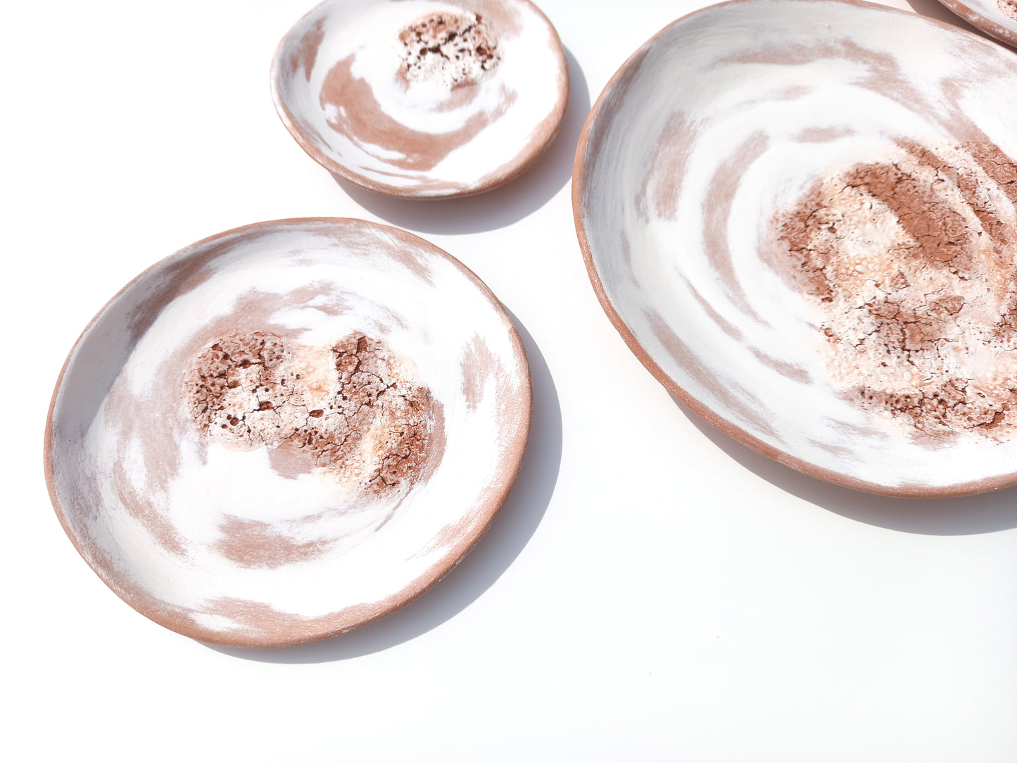 White Terracotta Ceramic Wall Art Tiles: Desert Sculpture, Made to Order