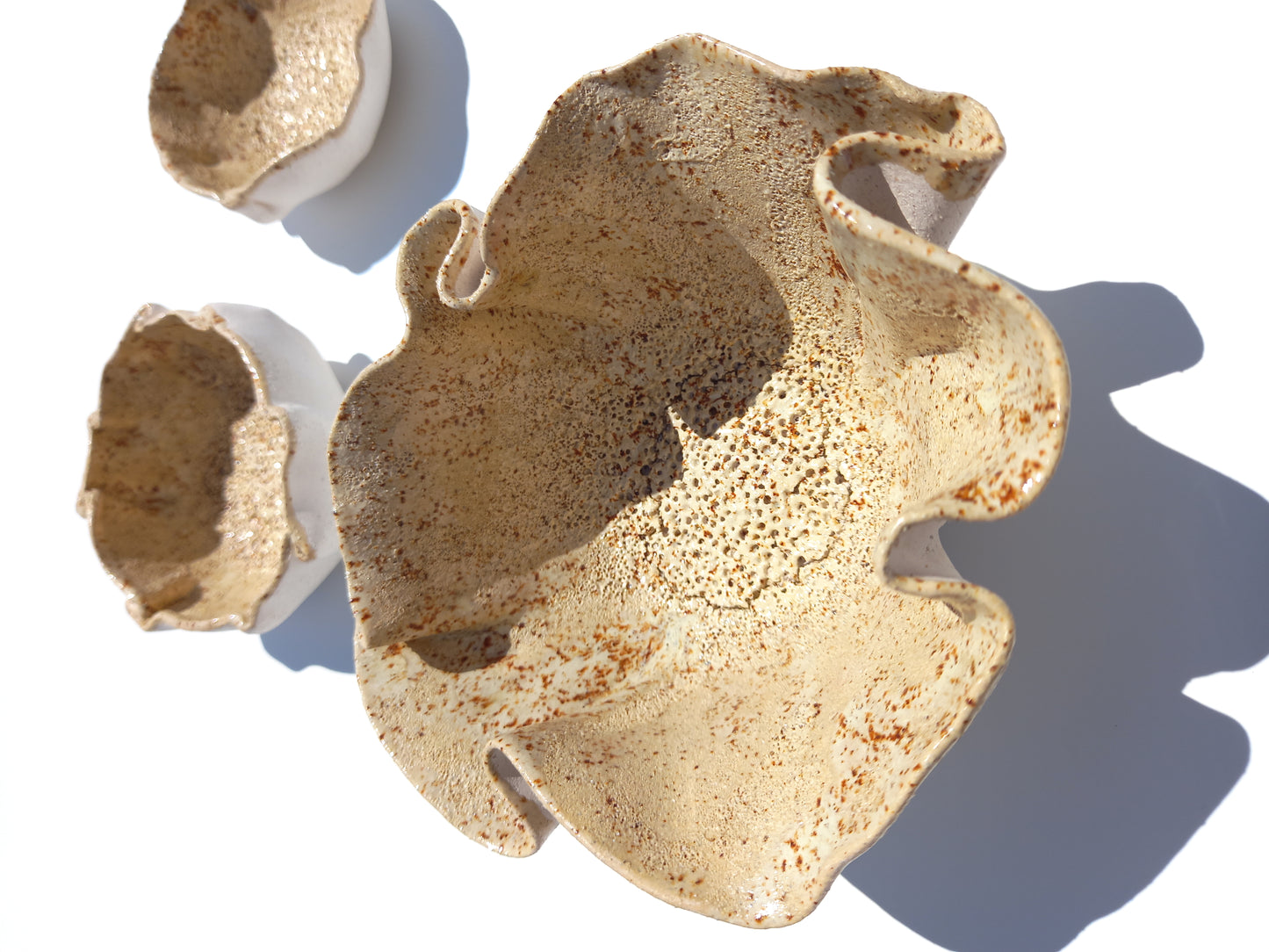 Handmade Ceramic Tulip Wall Art: Beige Wall Sculptures (Made to Order)