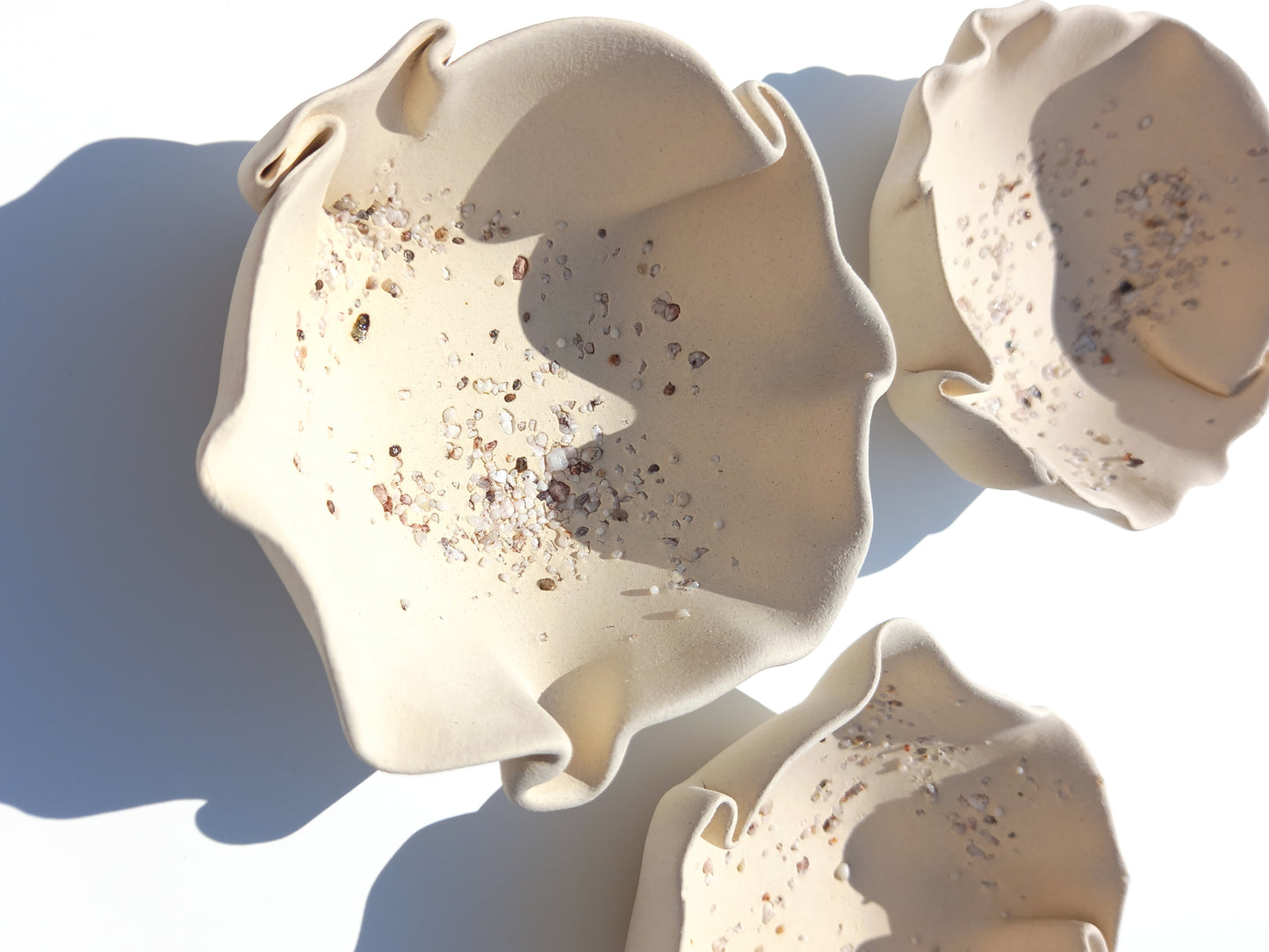 Ivory Porcelain Tulip Wall Art Sculpture Set - Handmade to Order