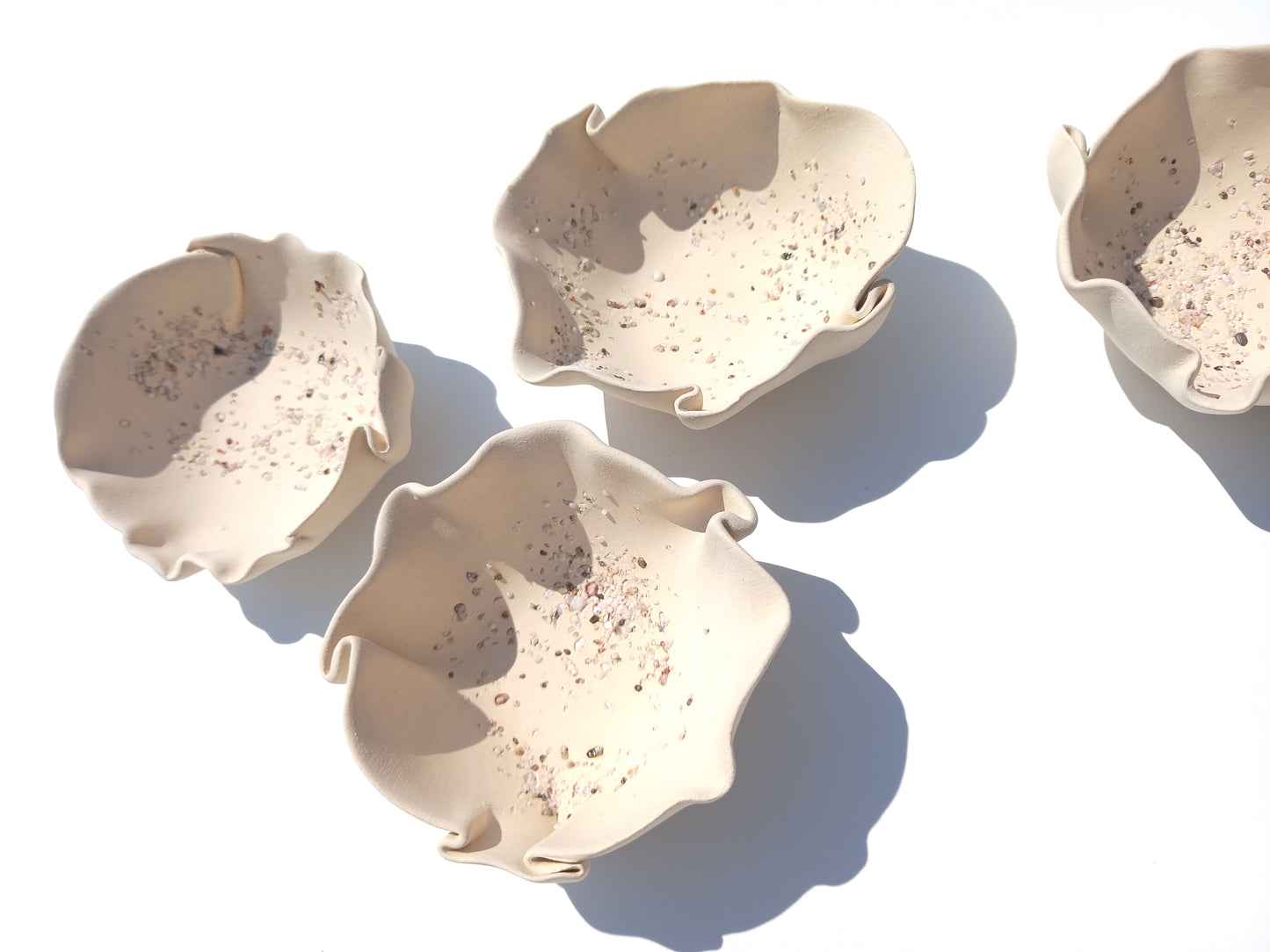 Ivory Porcelain Tulip Wall Art Sculpture Set - Handmade to Order