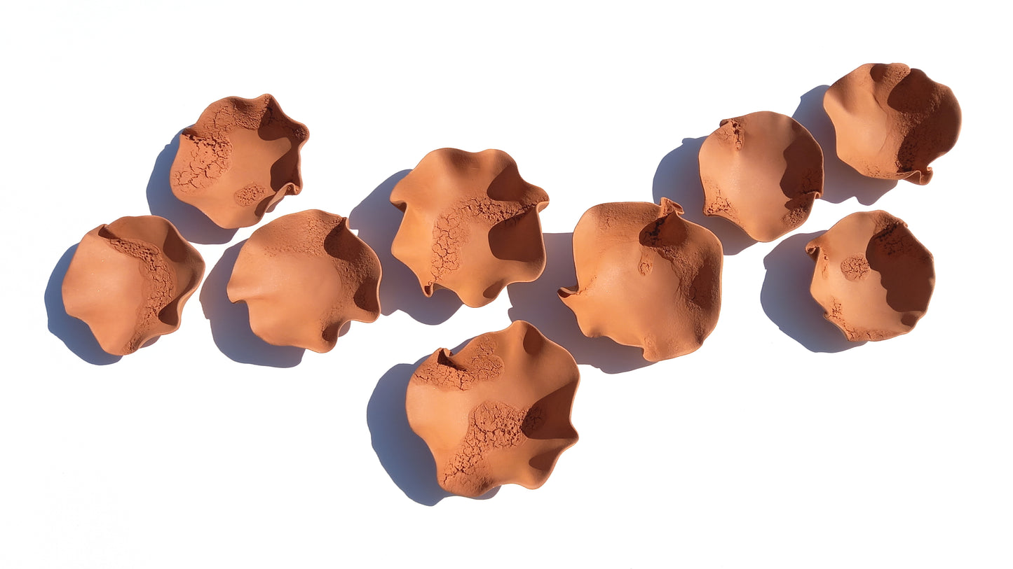 Large Terracotta Wall Art - Ceramic Installation - Organic Modern Sculpture Set - MADE TO ORDER