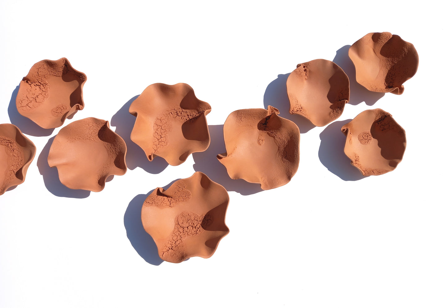 Large Terracotta Wall Art - Ceramic Installation - Organic Modern Sculpture Set - MADE TO ORDER