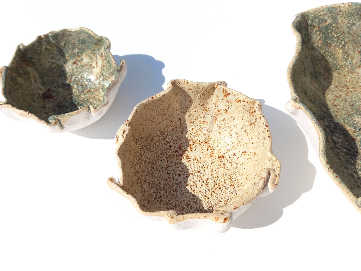 Sage Green and Sand Beige Ceramic Wall Art - Flower Sculptures - Made to Order