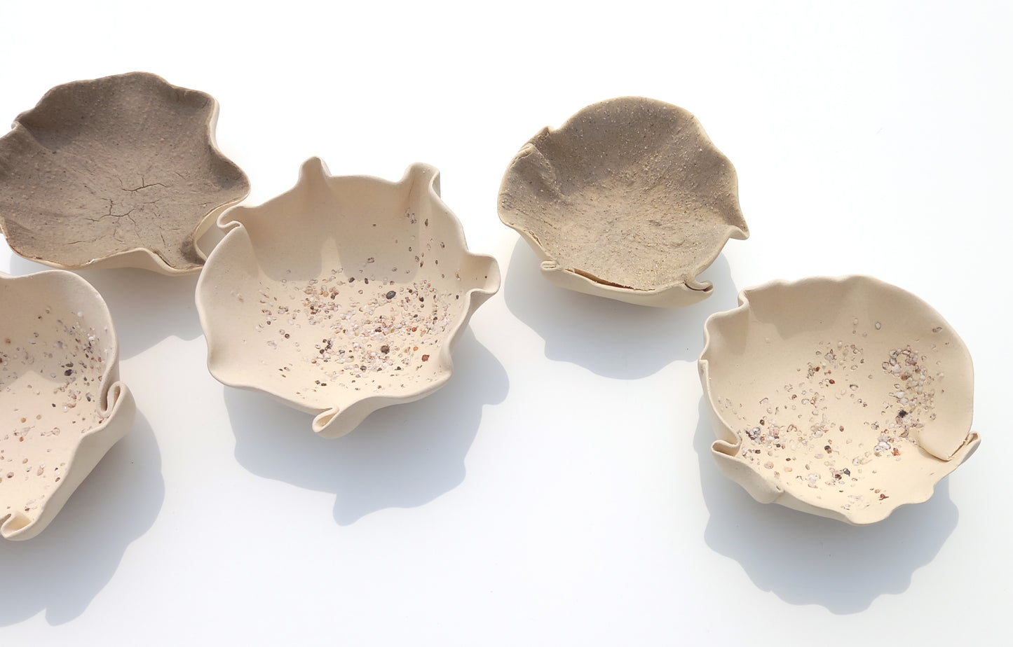 Dune, Taupe & Oatmeal Porcelain Wall Art Sculptures (with hangers) - Ceramic Installation - Made to Order
