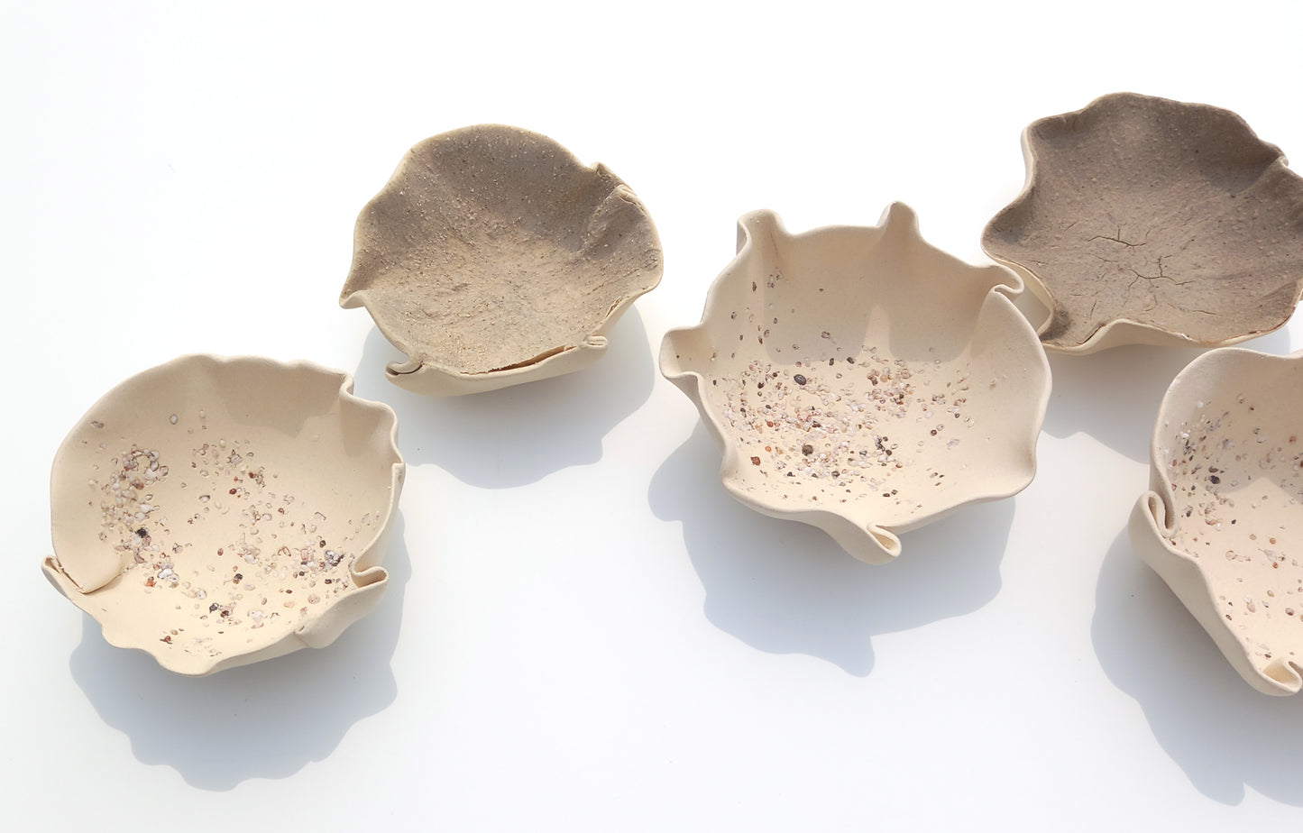 Dune, Taupe & Oatmeal Porcelain Wall Art Sculptures (with hangers) - Ceramic Installation - Made to Order