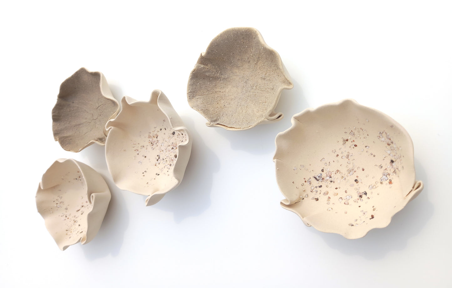 Dune, Taupe & Oatmeal Porcelain Wall Art Sculptures (with hangers) - Ceramic Installation - Made to Order