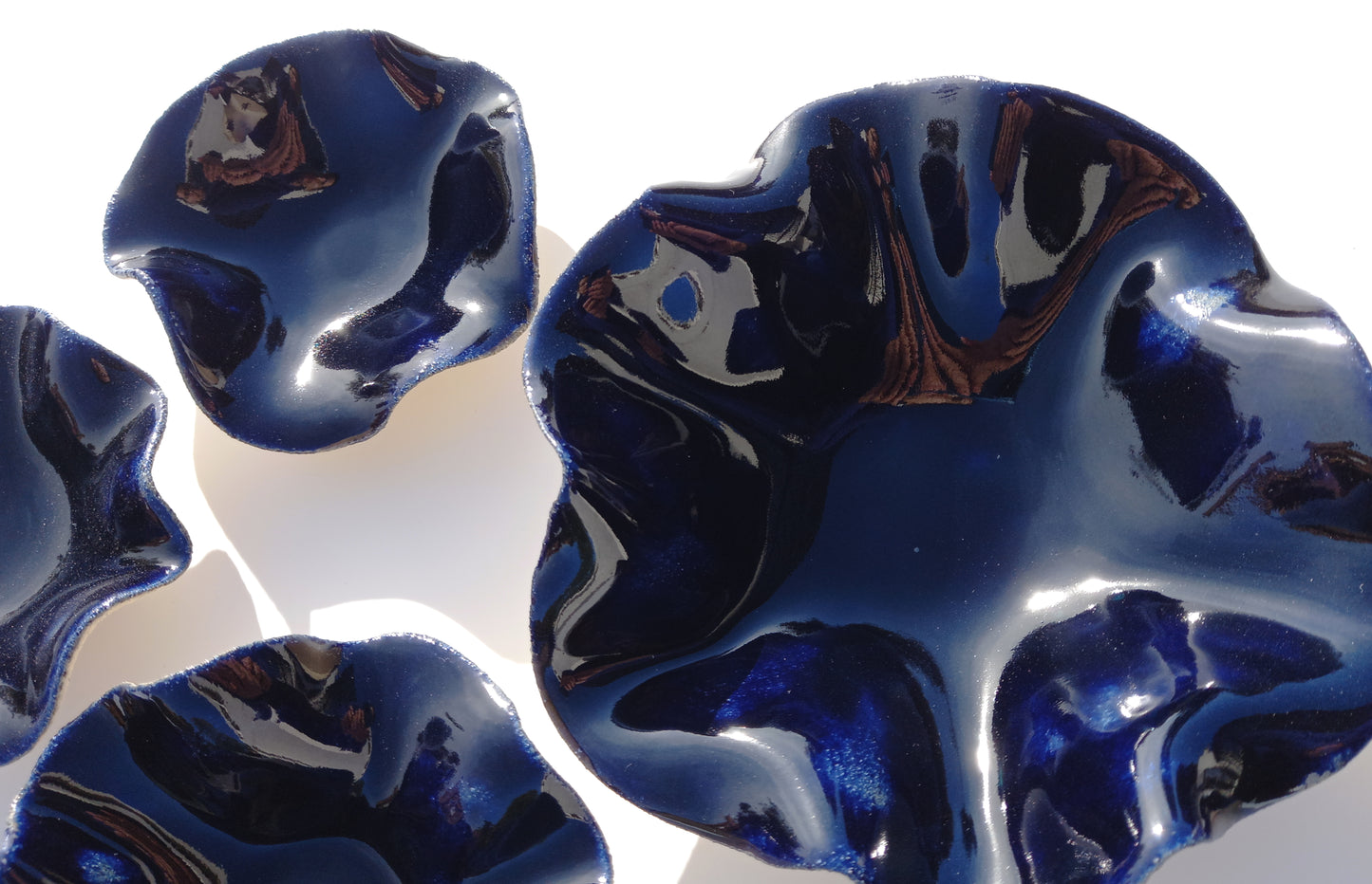Night Blue Ceramic Wall Art Sculpture - Handmade Home Decor - Made to Order