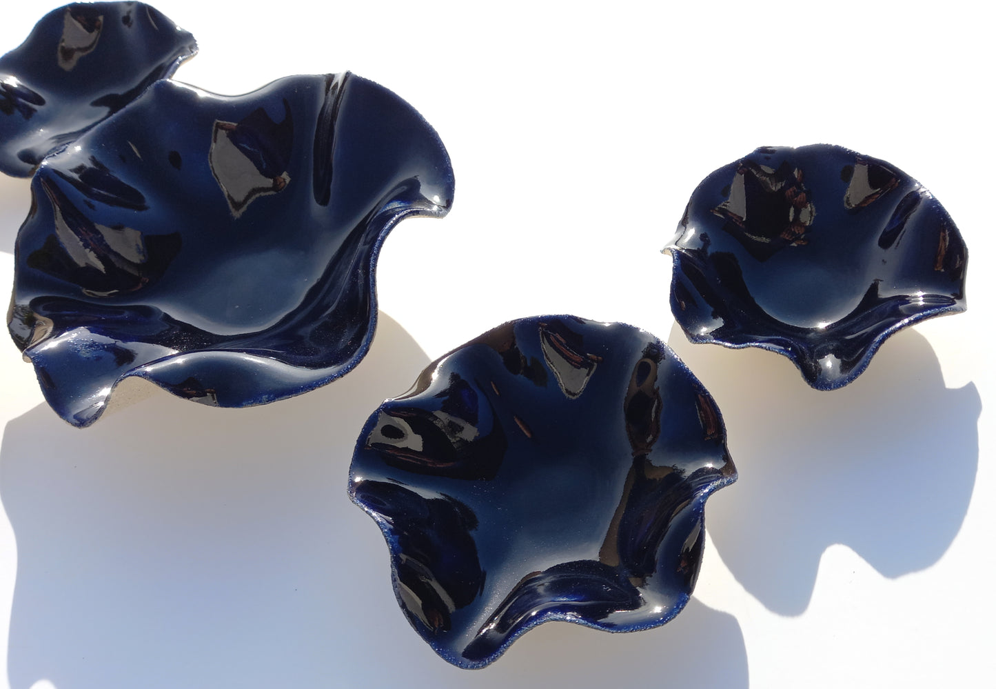 Night Blue Ceramic Wall Art Sculpture - Handmade Home Decor - Made to Order