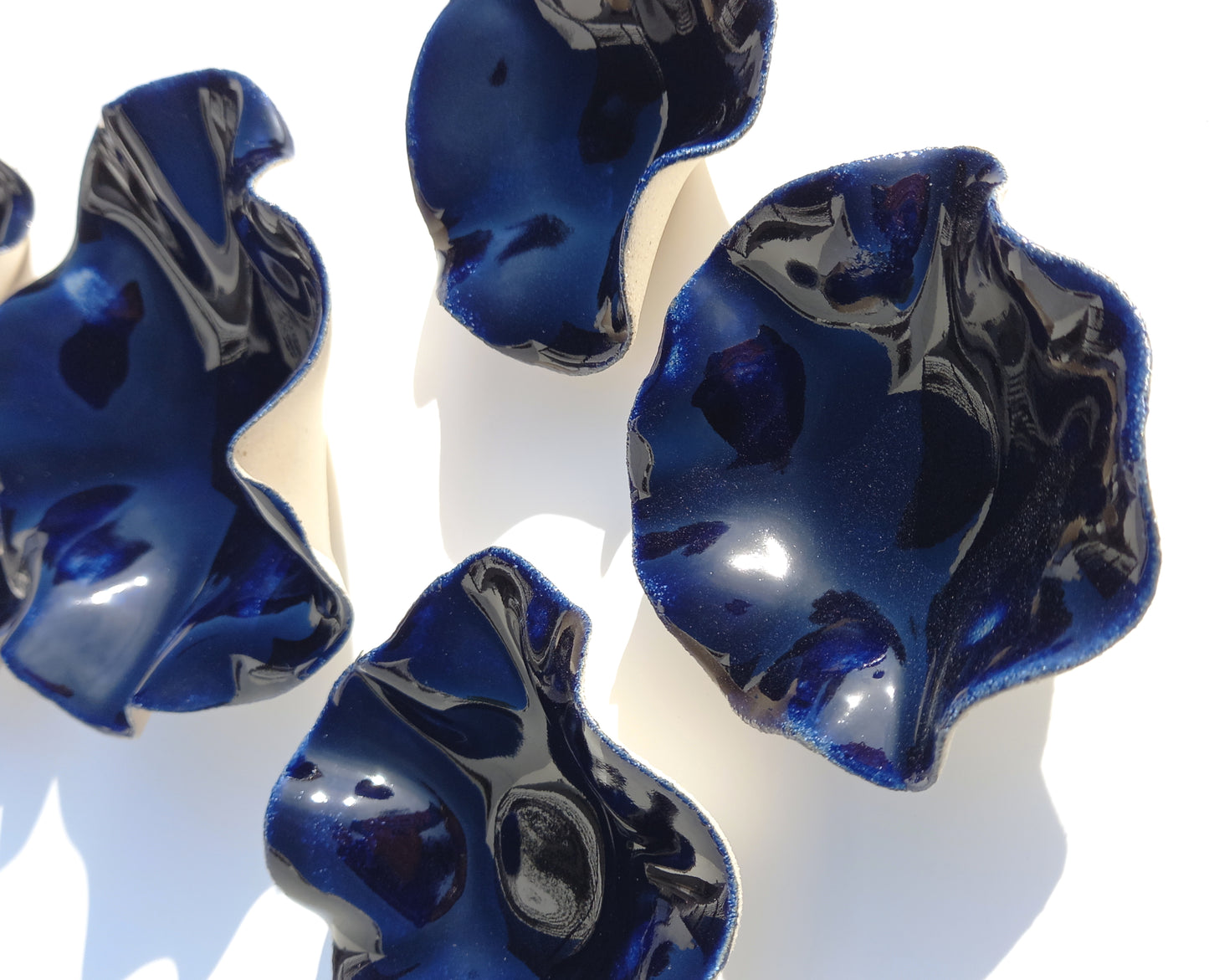 Night Blue Ceramic Wall Art Sculpture - Handmade Home Decor - Made to Order