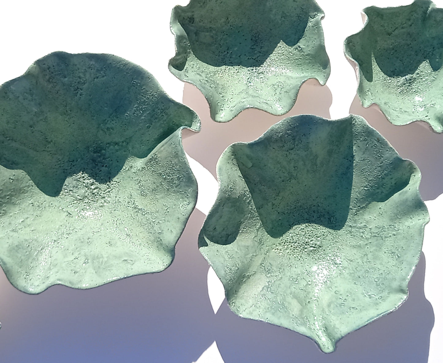 Green Ceramic Wall Art Sculptures - Ceramic Installation, Made to Order