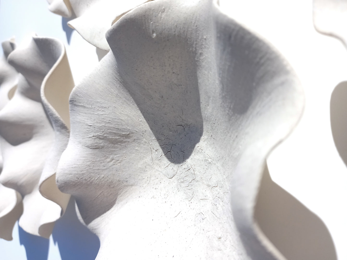 Ivory Porcelain Wall Art Sculptures with hangers - Ceramic Installation - Made to Order