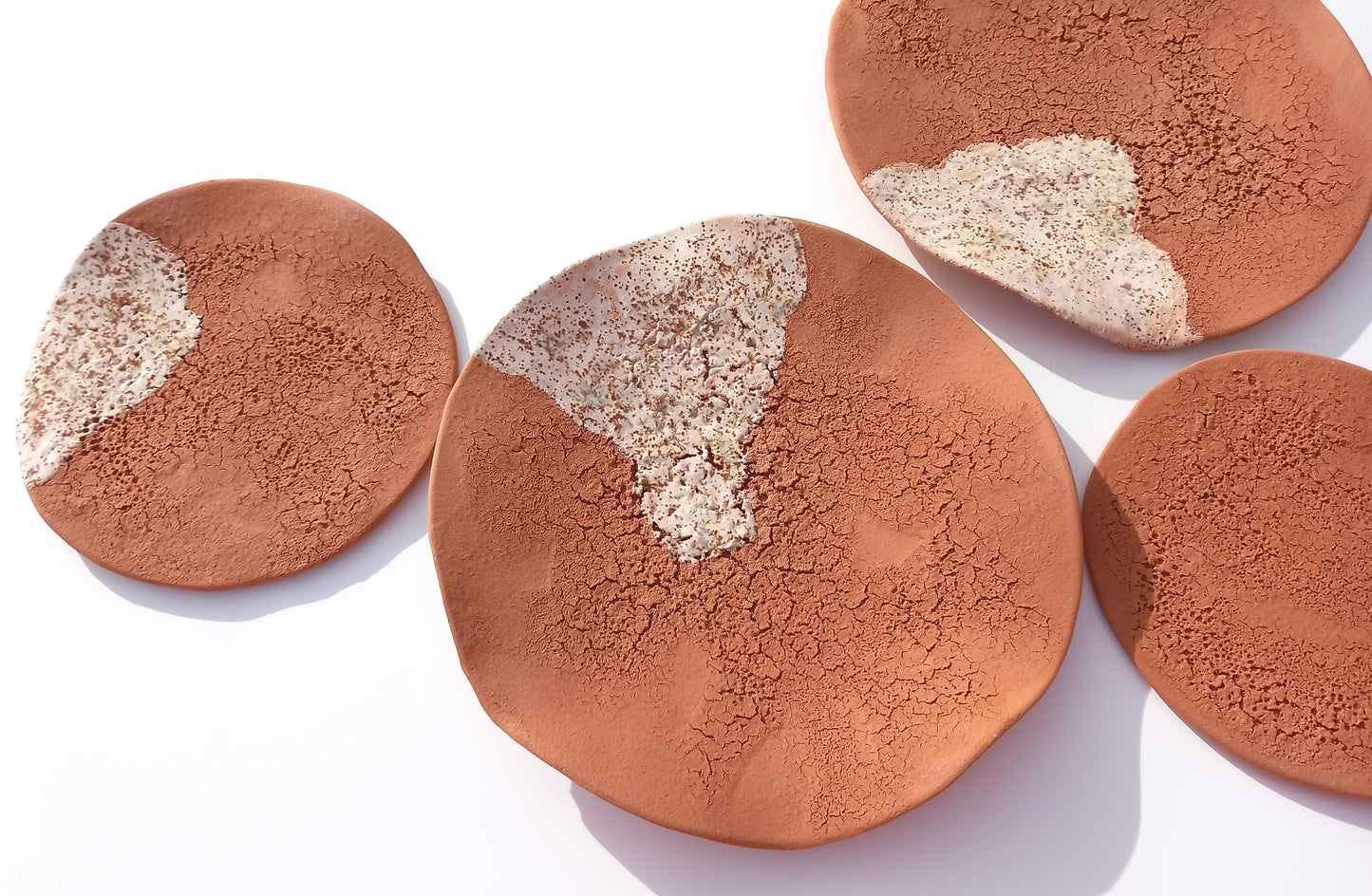 Handmade Terracotta Wall Tile Set: Earthy Ceramic Wall Art Sculpture, Made to Order