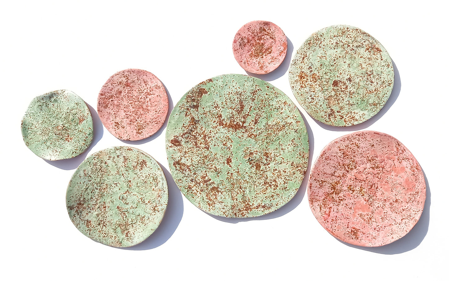 Green & Orange Terracotta Wall Art - Ceramic Wall Sculpture - Made to Order