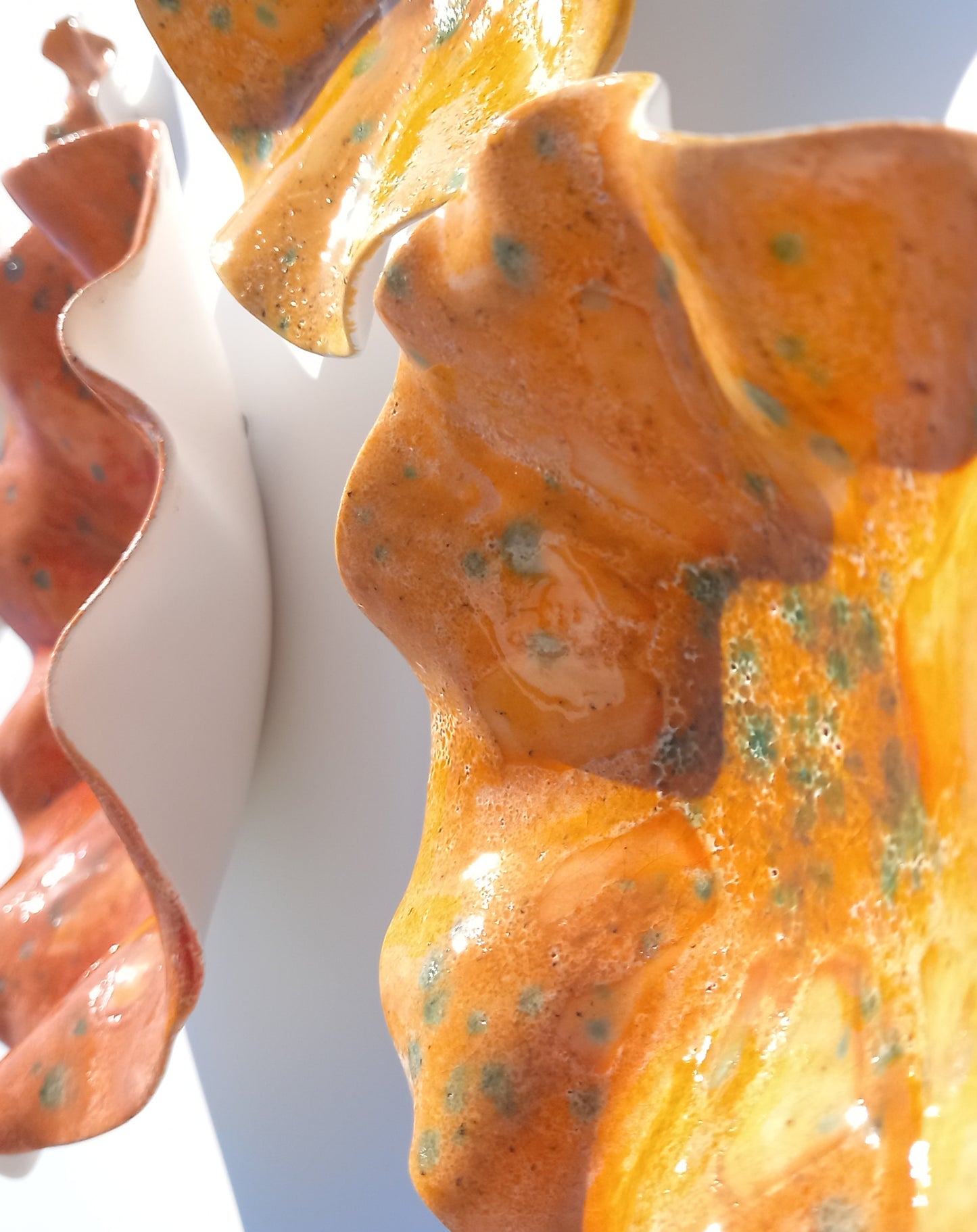 Orange & Pumpkin Ceramic Wall Art: Art Installation Sculpture, Made to Order