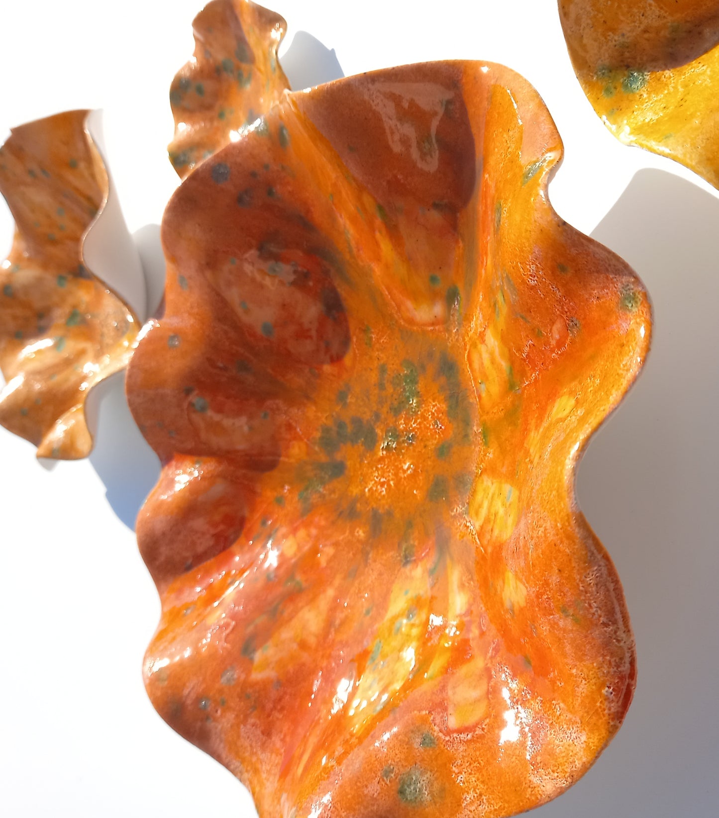 Orange & Pumpkin Ceramic Wall Art: Art Installation Sculpture, Made to Order