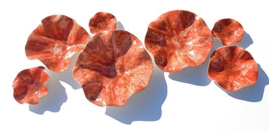 Tomato Red Ceramic Wall Art: Art Installation Sculpture, Made to Order