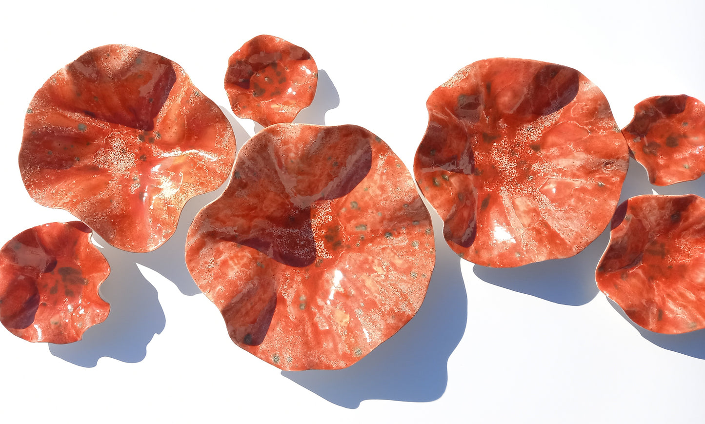 Tomato Red Ceramic Wall Art: Art Installation Sculpture, Made to Order