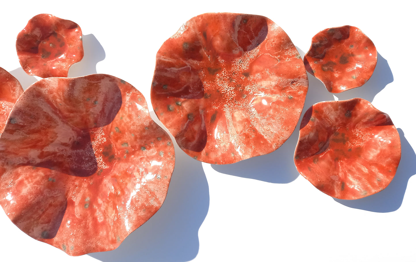 Tomato Red Ceramic Wall Art: Art Installation Sculpture, Made to Order