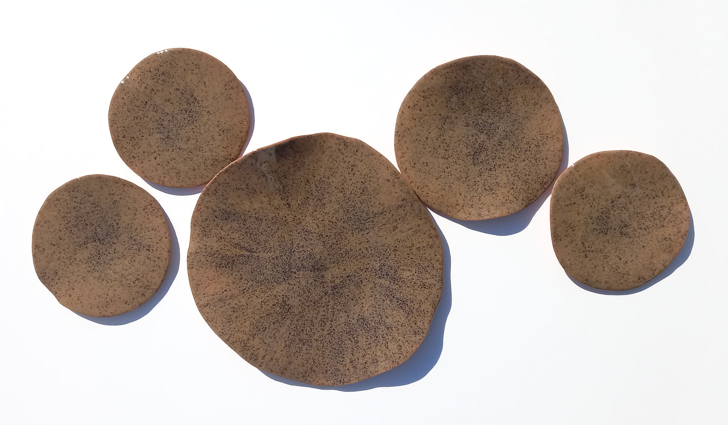 Toffee Brown Terracotta Wall Art - Ceramic Wall Sculpture - Modern Decorative Tiles - Made to Order