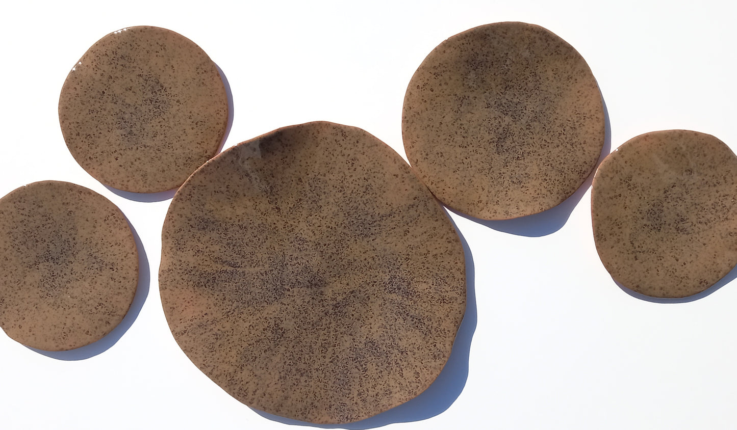 Toffee Brown Terracotta Wall Art - Ceramic Wall Sculpture - Modern Decorative Tiles - Made to Order