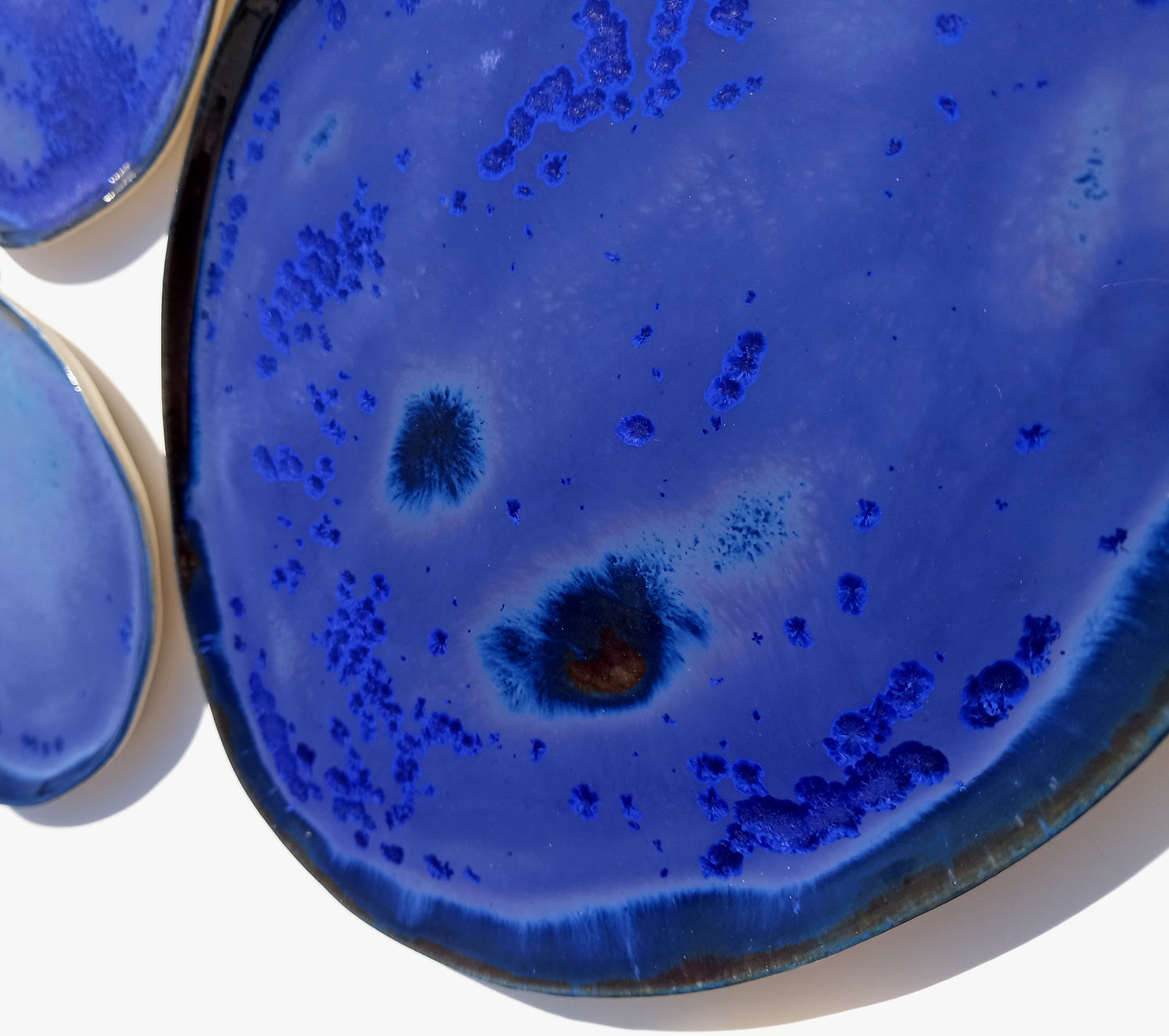Organic Porcelain Wall Art Tiles - Deep Blue Porcelain Tiles - Made To Order