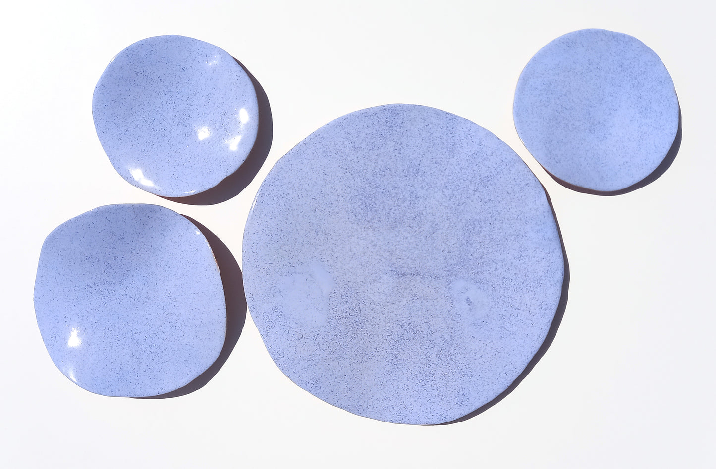 Lavender Blue Glazed Terracotta Wall Art - Ceramic Sculpture - Modern Decorative Tiles - Made to Order