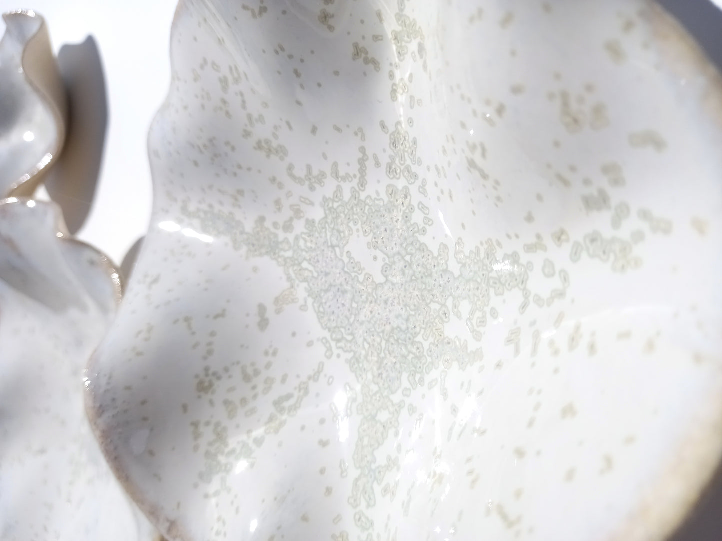 Alabaster White Porcelain Art Sculpture: Oatmeal Custom Ceramic Wall Decor, Made to Order
