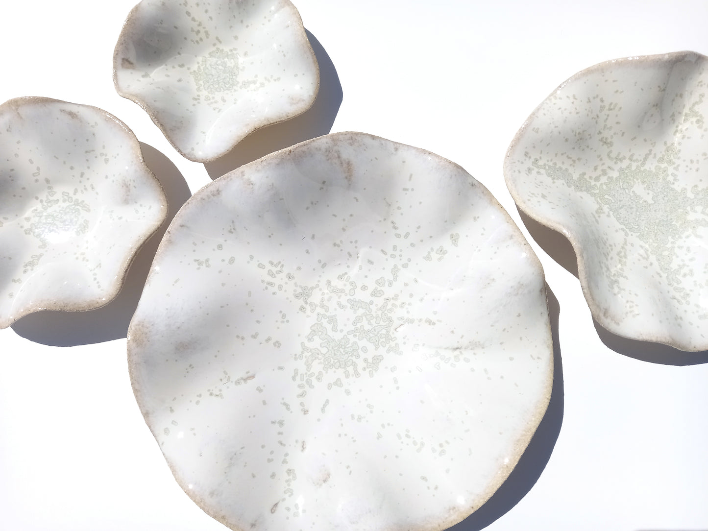 Alabaster White Porcelain Art Sculpture: Oatmeal Custom Ceramic Wall Decor, Made to Order