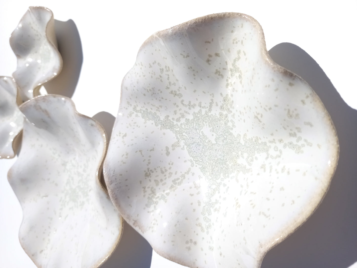 Alabaster White Porcelain Art Sculpture: Oatmeal Custom Ceramic Wall Decor, Made to Order