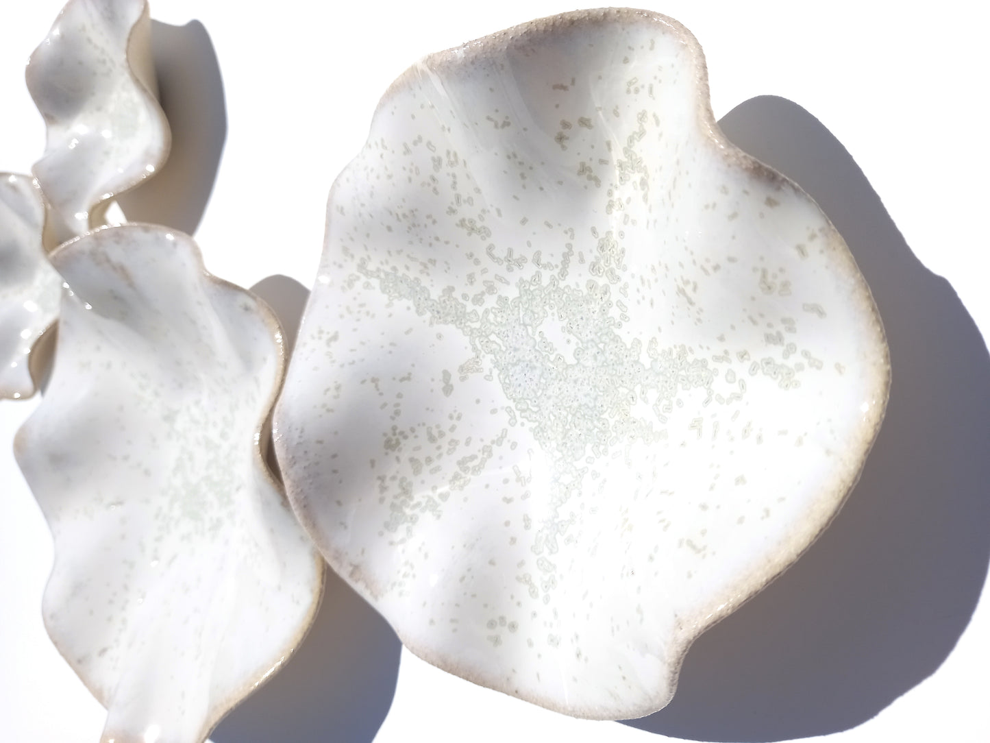 Alabaster White Porcelain Art Sculpture: Oatmeal Custom Ceramic Wall Decor, Made to Order