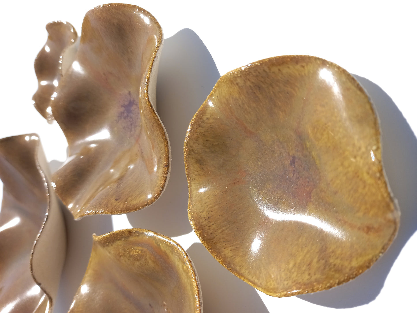 Warm Caramel Ceramic Wall Installation, Organic Art Sculpture, Made to Order