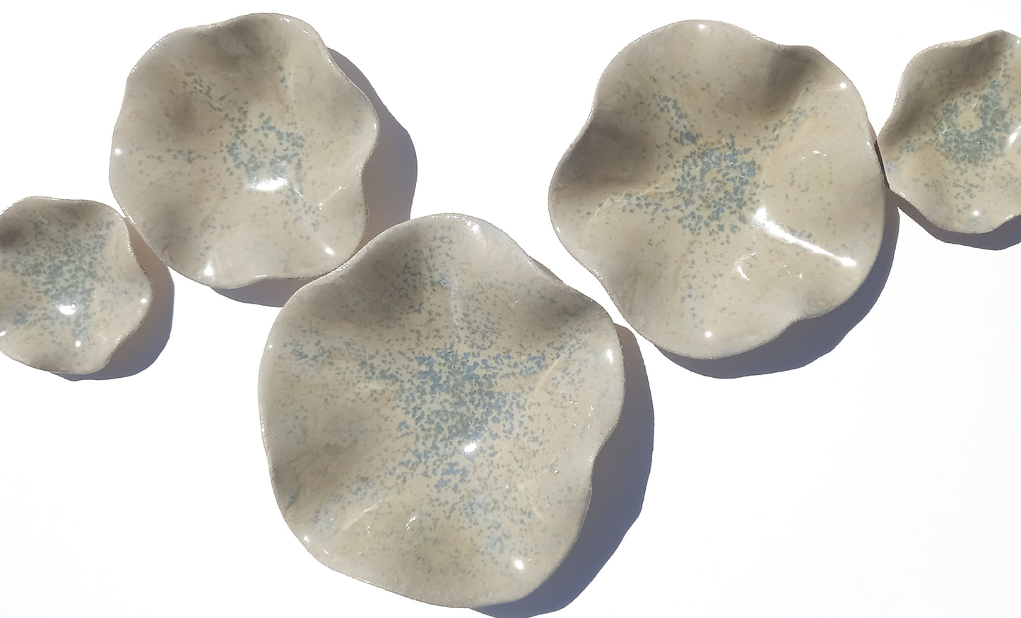 Sage Green Ceramic Wall Installation, Light Olive Organic Art Sculpture, Made to Order