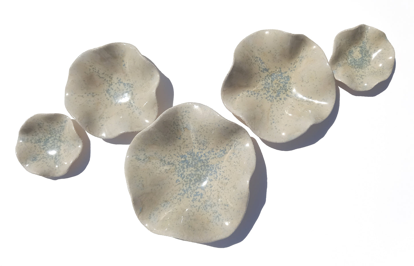 Sage Green Ceramic Wall Installation, Light Olive Organic Art Sculpture, Made to Order