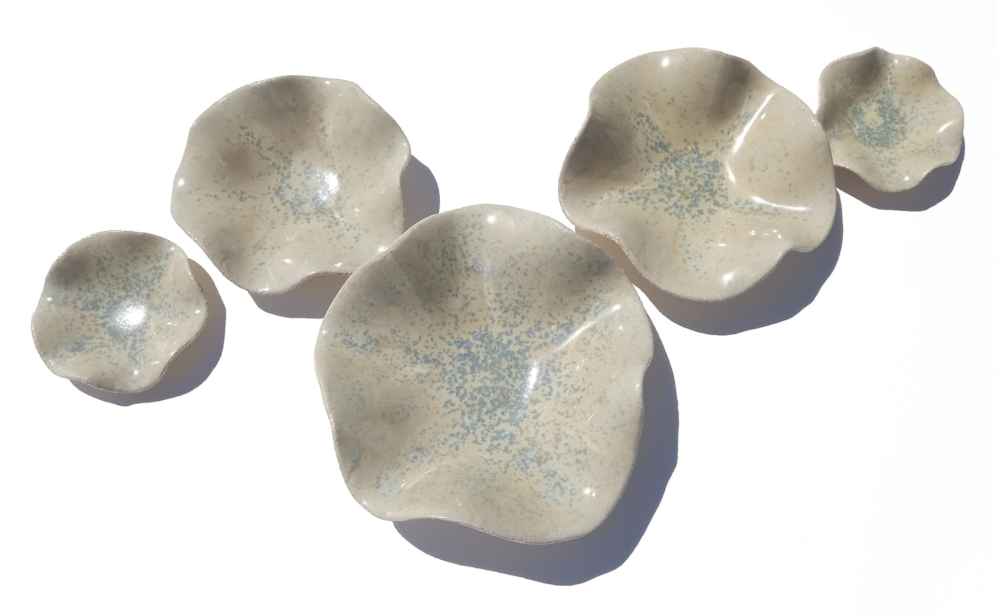 Sage Green Ceramic Wall Installation, Light Olive Organic Art Sculpture, Made to Order