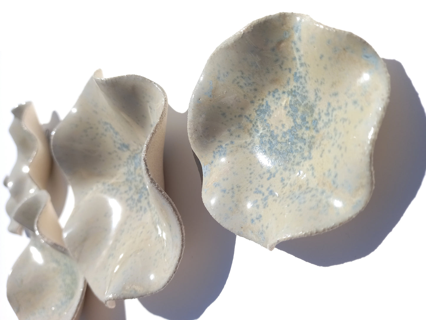 Sage Green Ceramic Wall Installation, Light Olive Organic Art Sculpture, Made to Order